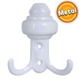 Badem10 As Orta Sarıklı Vestiyer Beyaz Metal Duvar Dolap Elbise Askılığı