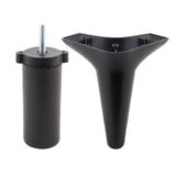 Badem10 Aspen 6'lı Set Mobilya Tv Ünitesi Çekyat Koltuk Kanepe Destek Ayağı 12 cm Siyah Baza Ayak M8 Destek