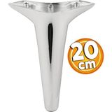 Badem10 Aspen 6'lı Set Mobilya TV Ünitesi Çekyat Koltuk Kanepe Destek Ayağı 20 cm Krom Baza Ayak M8 Destek