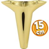 Badem10 Aspen Gold Altın Renk 15 cm Mobilya Kanepe Sehpa TV Ünitesi Baza Koltuk Ayağı