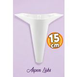 Badem10 Aspen Lüks 15 Cm (BEYAZ) Ayak Mobilya Kanepe Koltuk Yükseltici Ayağı Ayakları