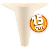 Badem10 Aspen Lüks 15 cm Krem Baza Mobilya Kanepe Sehpa TV Ünitesi Koltuk Ayağı