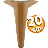 Badem10 Aspen Lüks Mobilya 20 cm Koyu Ahşap Desenli Plastik Kanepe Koltuk Baza Yükseltici Ayağı