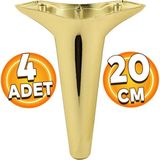 Badem10 Aspen Lüks Mobilya Kanepe Koltuk Tv Ünitesi Baza Ayağı Ayakları 20 Cm Gold Altın Plastik 4 Adet