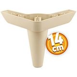 Badem10 Aspen Lüks Mobilya Kanepe Koltuk Tv Ünitesi Baza Yükseltici Ayağı Ayakları 14 Cm Krem Ayak