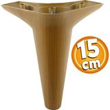 Badem10 Aspen Lüks Mobilya Kanepe Koltuk Tv Ünitesi Baza Yükseltici Ayağı Ayakları 15 Cm Koyu Ceviz Ayak