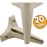 Badem10 Aspen Lüks Mobilya Kanepe Koltuk Tv Ünitesi Baza Yükseltici Ayağı Ayakları 20 Cm Krem Ayak