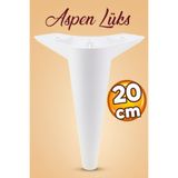 Badem10 Aspen Lüks Mobilya Kanepe Koltuk Tv Ünitesi Konsol Yükseltici Ayağı Ayakları 20 Cm Beyaz Ayak