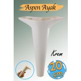 Badem10 Aspen Lüks Mobilya Kanepe Koltuk Tv Ünitesi Konsol Yükseltici Ayağı Ayakları 20 Cm Krem Ayak