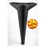 Badem10 Aspen Lüks Mobilya Kanepe Koltuk Tv Ünitesi Konsol Yükseltici Ayağı Ayakları 24 Cm Siyah Ayak