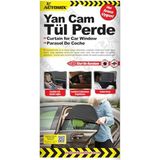 BADEM10 Automix Araba Araç Otomobil Oto Güneş Koruyucu Gölge Yan Cam Pencere Tül Perde Güneşl - Çok Renkli