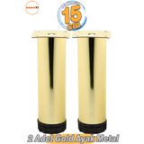 Badem10 Ayarlanabilir 2 Adet Mobilya Kanepe Baza Koltuk Metal Destek Yükseltici Ayağı 15 cm Gold Ayakları