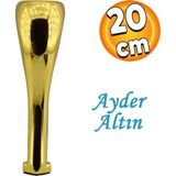 Badem10 Ayder Sehpa Masa Puf Tabure Ünite Baza Koltuk Ayağı Mobilya Ayakları Ayağı Metal Ayak 20 cm Altın