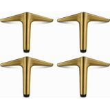 Badem10 Aydos 4 Adet 12 cm Mat Antik Sarı Metal Mobilya Ayağı Modern Tasarım Koltuk Dolap Ayağı