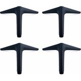 Badem10 Aydos Metal Ayak 4 Adet 12 cm Mat Siyah Kanepe Koltuk Dolap Ayağı Dayanıklı Şık Modern Tasarım