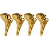 Badem10 Aytuğ Milan Altın Mobilya Ayağı 19 cm 4 Adet Modern Kanepe Koltuk Dolap Sehpa Ayağı Gold Renk