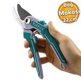 Badem10 Bağ Makas Bahçe Bitki Çiçek Gül Ağaç Üzüm Filiz Çubuk Çıbık Dal Budama Kesme Bıçkı Makası 220 mm