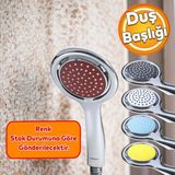 Badem10 Banyo Aksesuar Duş Telefon Başlığı Yuvarlak Renk Seçenekli Klasik El Başlık