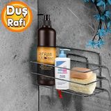 Badem10 Banyo Duş Rafı Şampuanlık Köşelik Kare Krom Tek Katlı Malzemelik Organizer Düzenleyici Mutfak Eşya Rafı