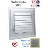 Badem10 Banyo Wc Tuvalet Havalandırma Plastik Panjur Gri 55x55 CM