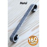 Badem10 Barida Eskitme Antik Gümüş Metal 160 Mm Mobilya Mutfak Çekmece Dolap Dolabı Kulpu Kulbu Kulpları