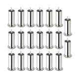 Badem10 Baza Koltuk Kanepe Mobilya Yatak Çekyat Ayağı Ince Diş M8 Metrik 8 mm Krom Metal Ayakları 15 cm 20 Adet