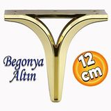 Badem10 Begonya Lüks Mobilya Kanepe Sehpa Tv Ünitesi Çekyat Oturma Grubu Koltuk Ayağı Baza Ayak Altın 12 cm