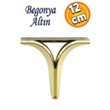 Badem10 Begonya Lüks Mobilya Kanepe Sehpa Tv Ünitesi Oturma Grubu Koltuk Ayağı Baza Ayakları Altın 12 Cm