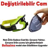 Badem10 Bellasimo Çerçevesiz Kayak Gözlüğü Camı Lens Değiştirebilir Cam Antifog Güneş Kar Gözlük Camı Füme - Standart