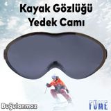 Badem10 Bellasimo Çerçevesiz Kayak Gözlüğü Camı Lens Değiştirebilir Cam Antifog Güneş Kar Gözlük Camı Füme