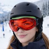 Badem10 Bellasimo Kayak Snowboard Gözlüğü Buğulanmaz Değiştirilebilir Kırmızı Camlı Antifog Kar Gözlük - Standart