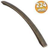 Badem10 Berilay Düz Mobilya Mutfak Dolabı Çekmece Dolap Kapak Antik Sarı 224 mm Metal Kulp