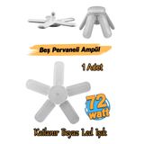 Badem10 Beş Pervaneli Tasarruflu Ampul 72 W Led Lamba Beyaz E27 Duy 6480 Lümen Uzun Ömürlü 220 Volt 1 Adet