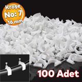 Badem10 Beton Çivili Kroşe No:7 100'lü Paket 4 x 10 Uydu Televizyon Priz Sıva Üstü Kablo Kanal Düzenleme