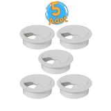 Badem10 Beyaz 5x6 cm Masa Üstü Kablo Kanalı Deliği Kapağı
