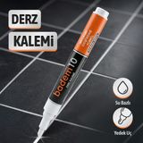 Badem10 Beyaz Derz Kalemi Su Bazlı Yedek Uçlu Hızlı Kuruyan Fayans Yenileme Boyası