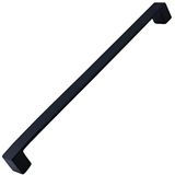 Badem10 Bihter Düz Mutfak Çekmece Dolap Kapak Siyah 224 mm Metal Kulp