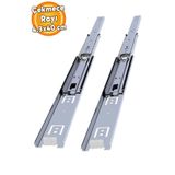 Badem10 Bilyalı Teleskopik Dolap Çekmece Rayı Metal En:4.3 Cm Boy:40 Cm