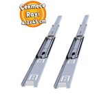 Badem10 Bilyalı Teleskopik Dolap Çekmece Rayı Metal En:4.3 Cm Boy:45 Cm