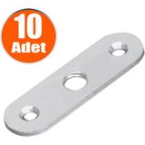 Badem10 Bingo Ayakları Sacı M8 Civatalı Mobilya Dolap Ayağı Bağlantı Aparatı Metal 45x15 Mm (10 Adet)