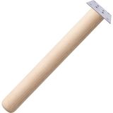 Badem10 Bohem 73 cm (1 Adet) Doğal Ahşap Boyasız Silindir Sehpa Ayağı - (1 Adet) 8x8 Metal Montaj Aparatı