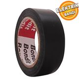 Badem10 Bondit Elektrikçi Bandı Siyah İzole Elektirik Bant Bandı Pvc 19 mm Geniş 9 Metre