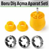 Badem10 Boru Dıştan Diş Açma Aparat Seti 6 Parça 1'' 1/2'' 3/4'' Profesyonel Boru Diş Açma Pafta Seti - Renkli