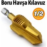 Badem10 Boru Havşa Kılavuz 1/2 Iç Diş Açma Aparatı Su Tesisatı Metal Boru Uyumlu Profesyonel - Gri