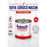Badem10 Boya Sökücü Macun 200 Gr Güçlü Formül Ahşap Metal Plastik Yüzey Güçlü Etkili Temizleme Macunu