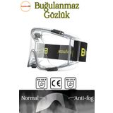 Badem10 Buğulanmaz Koruyucu Iş Güvenlik Güvenliği Gözlüğü Antifog Çizilmez Gözlük S550 Şeffaf Gözlükleri