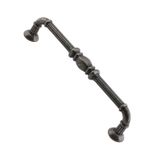 Badem10 Buket Mobilya Mutfak Dolabı Çekmece Dolap Kapak Antik Gümüş 128 mm Metal Kulp