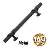 Badem10 Burç Kulp Mobilya Mutfak Dolabı Çekmece Dolap Kulpları Kapak Kulpu Kulbu Siyah 160 mm Metal