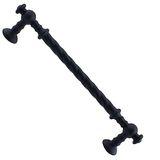 Badem10 Burgu Mobilya Mutfak Dolabı Çekmece Dolap Kapak Mat Siyah 96 mm Metal Kulp