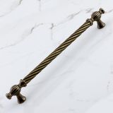 Badem10 Burma Antik Sarı Metal Kulp 160 mm - 16 cm Mobilya Çekmece Mutfak Dolabı Dolap Kulpları Kulbu Kulpu